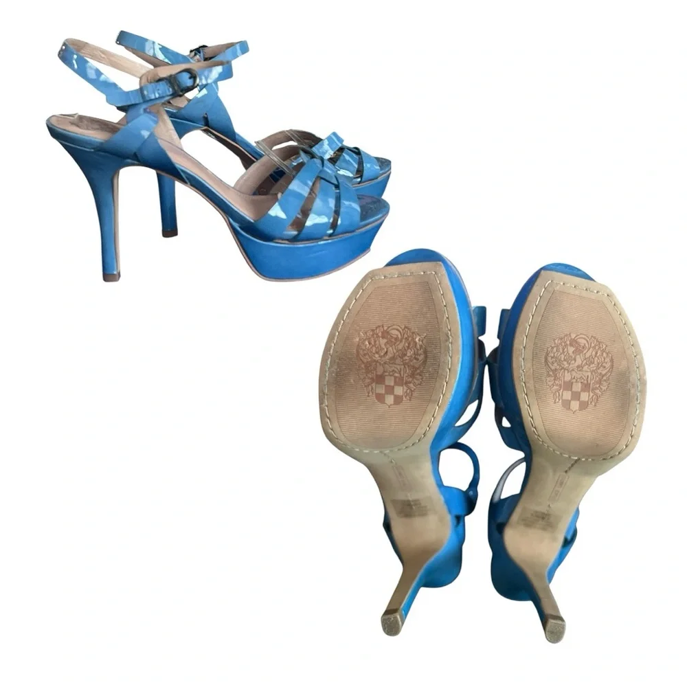 Vince Camuto Blue Platform Sandals Size 9.5
